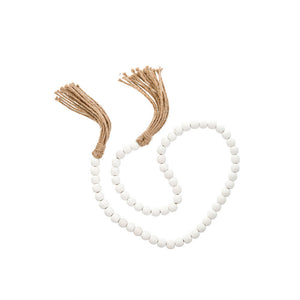 Tassel Prayer Beads - White