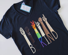 Load image into Gallery viewer, BE KIND: Sign Language and Pride T-shirt