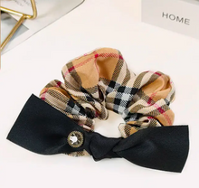 Load image into Gallery viewer, Plaid Bow Scrunchie