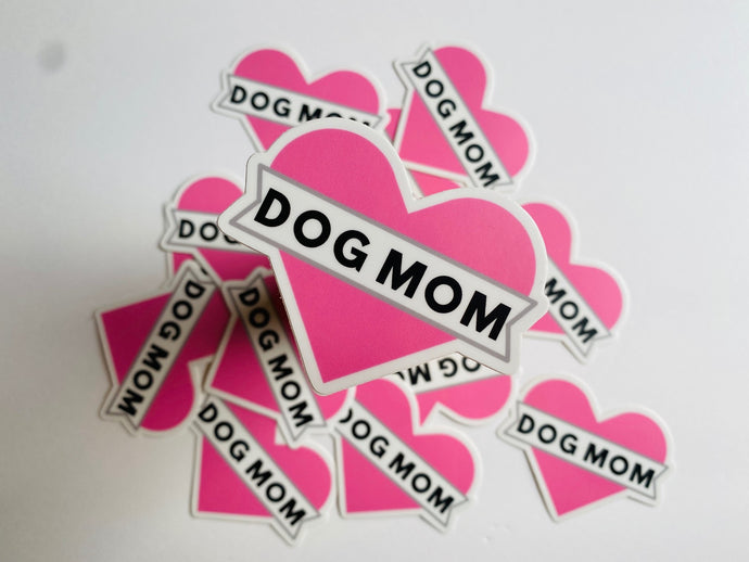 Sticker Dog Mom Heart