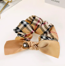 Load image into Gallery viewer, Plaid Bow Scrunchie