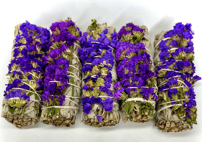 Purple Sinuata Flower with White Sage