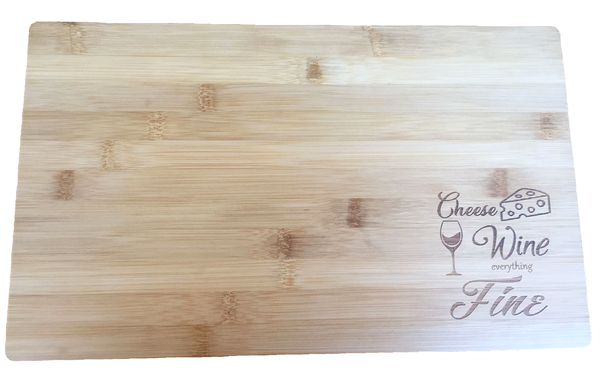 Cheese Wine Bamboo Cutting Board