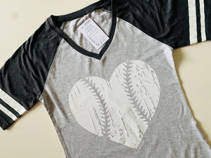 Baseball Heart - Raglan Shirt