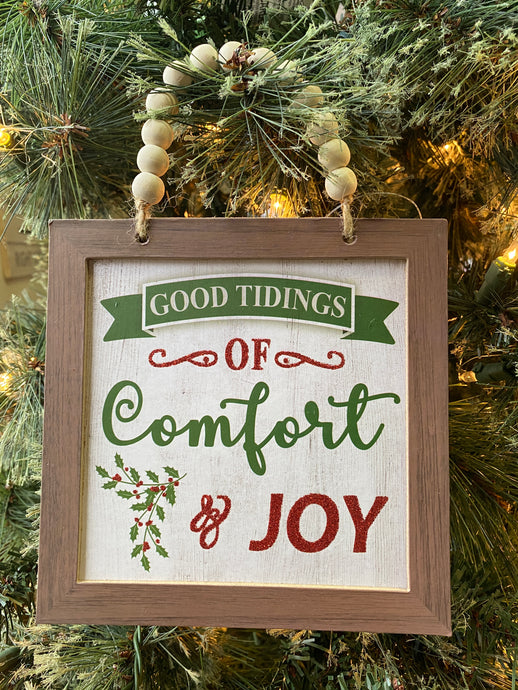 Hanging Christmas Ornament Sign