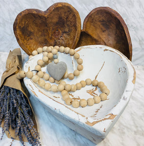 Large Heart Dough Bowl