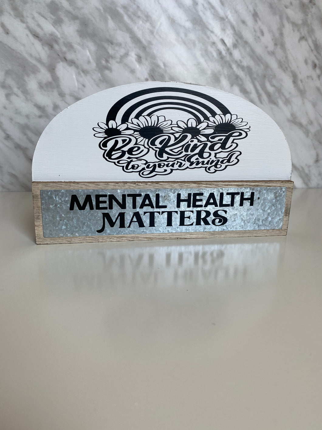 Mental Health Shelf Sign (with metal)