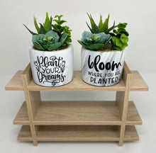 Load image into Gallery viewer, Faux ceramic marble finish with succulents