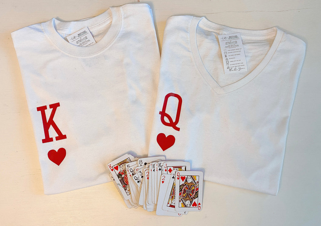 Couple Tee: King & Queen of Hearts ♥️ Set