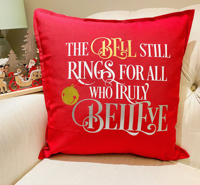 BELIEVE Christmas Pillow